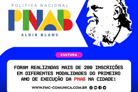 CULTURA EM MOVIMENTO: BAURU RECEBE QUASE R$ 2,5 MILHÕES DO PLANO NACIONAL ALDIR BLANC